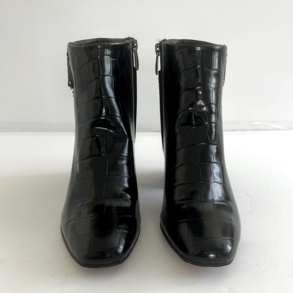 Franco Sarto Women’s Snake Embossed Tenton Bootie Block Heel Shoes Size 6M New - Picture 4 of 6